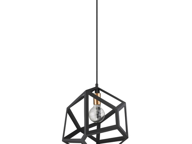 Hedron 1-Light Matte Black Pendant