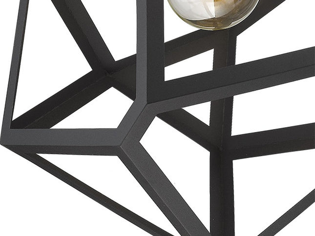 Hedron 1-Light Matte Black Pendant