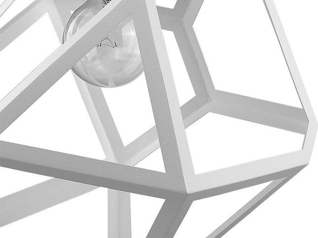 Hedron 1-Light White Pendant