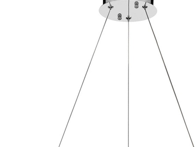 Silver Faux Crystal Bling Ring LED Hanging Light