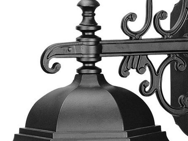 Three Light Matte Black Wide Hanging Lantern Wall Light