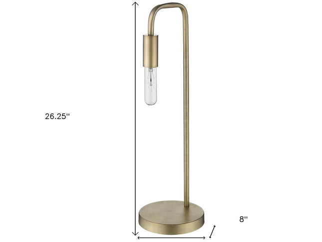 26" Brass Metal Table Lamp