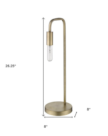 26" Brass Metal Table Lamp