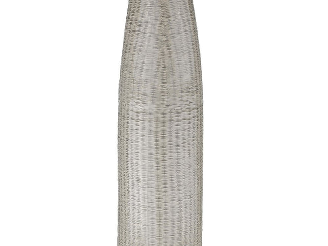 33" Light Gray Ceramic Table Lamp With White Drum Shade