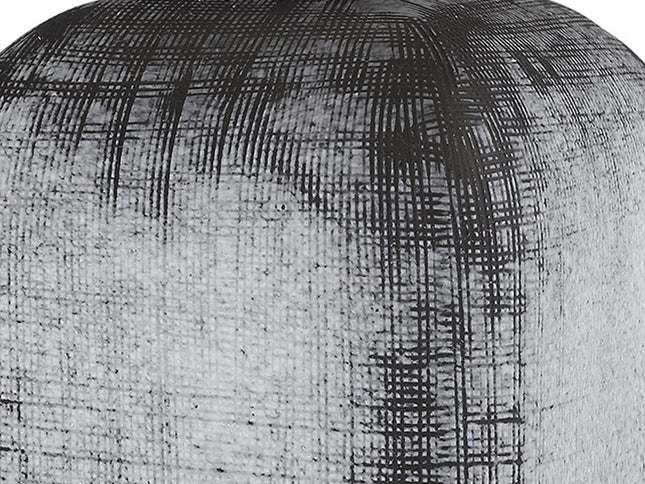 25" Blue and Gray Ceramic Table Lamp With White Square Shade