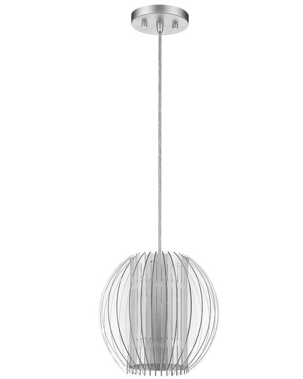 Acrylic and Steel Shade Hanging Globe Light