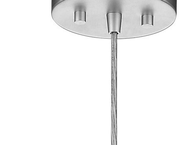 Acrylic and Steel Shade Hanging Globe Light