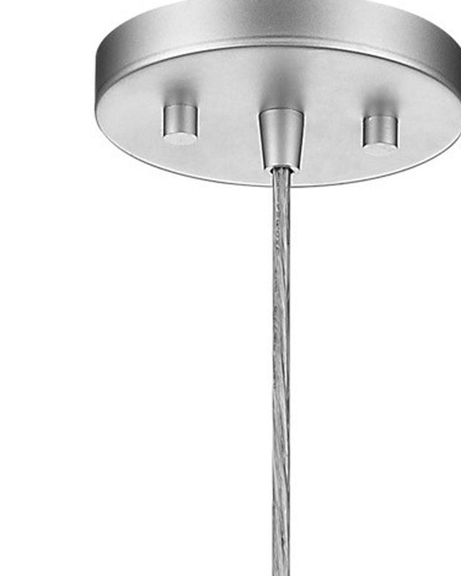 Acrylic and Steel Shade Hanging Globe Light