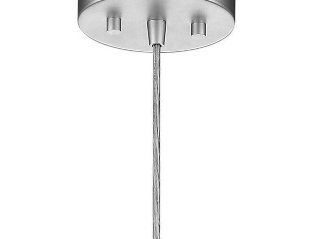 Acrylic and Steel Shade Hanging Globe Light