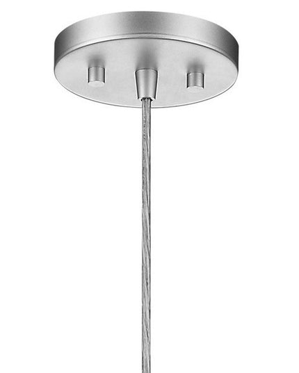 Acrylic and Steel Shade Hanging Globe Light