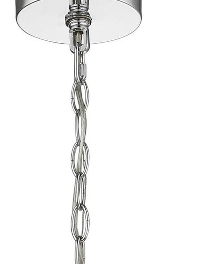 Selene 6-Light Polished Chrome Pendant With Overlapping Frosted White Glass Discs Shade