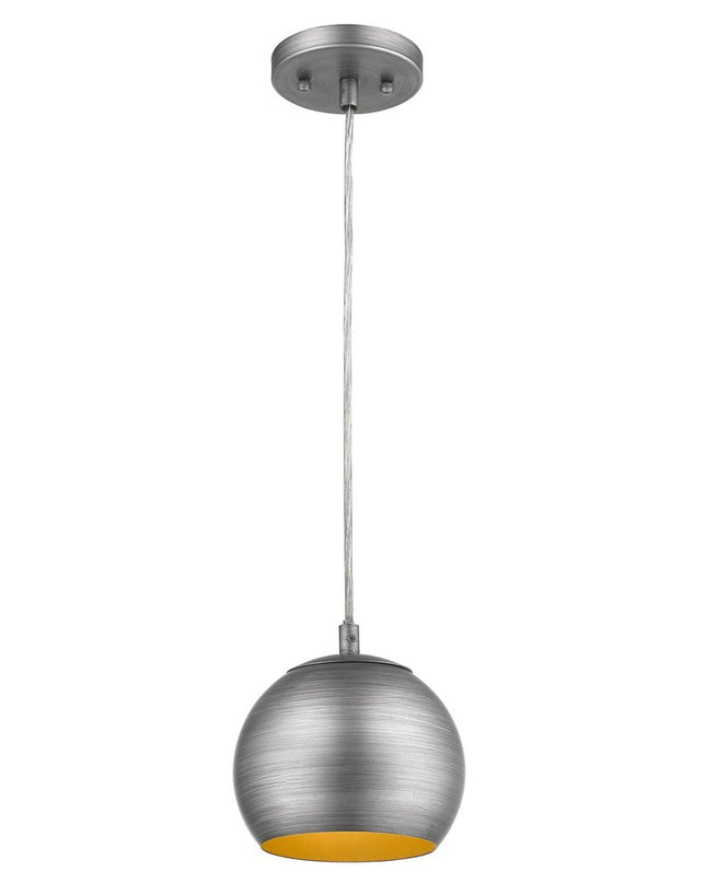 Light Gray and Gold Hanging Dome Light