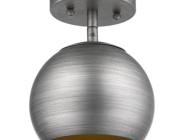 Light Gray and Gold Hanging Dome Light