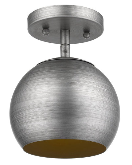 Light Gray and Gold Hanging Dome Light