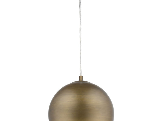 Latitude 1-Light Hand Painted Antique Gold Pendant With Gold Interior Shade