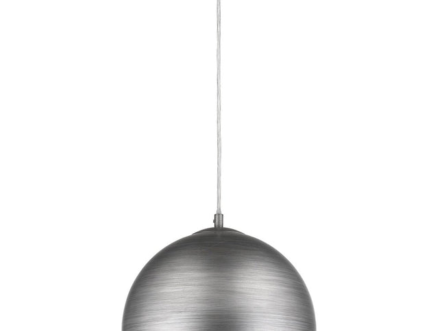 Latitude 1-Light Hand Painted Weathered Pewter Pendant With Gold Interior Shade (13.75")
