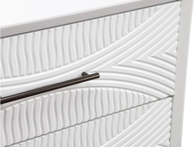 26" Solid Wood and Wood Two Drawer Nightstand