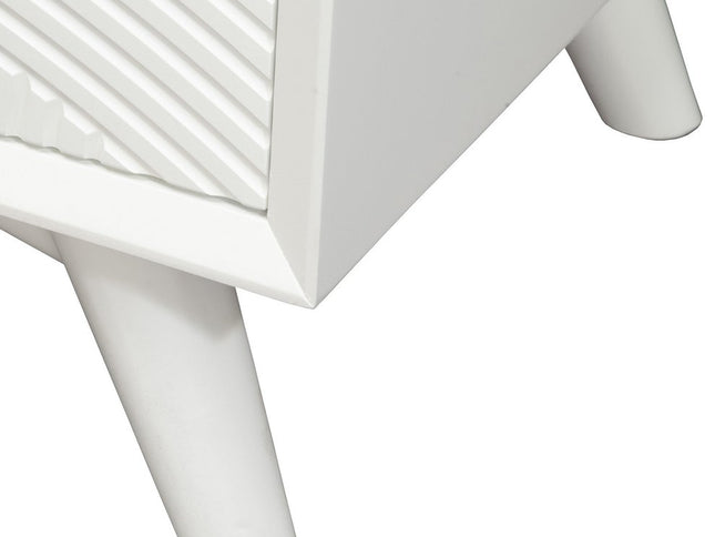 26" Solid Wood and Wood Two Drawer Nightstand