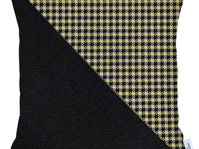 Yellow Houndstooth Modern Decorative Throw Pillow