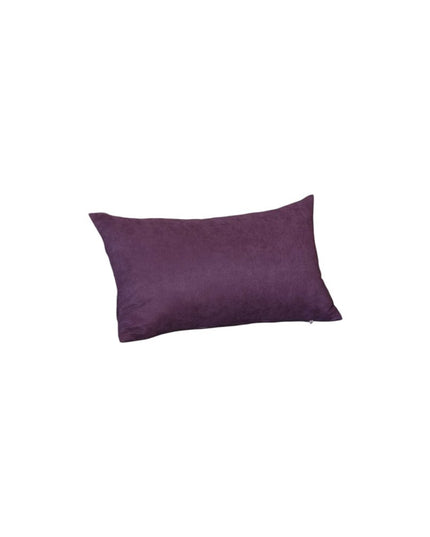 Set of Two 12" X 20" Purple Fabric Lumbar Throw Pillows