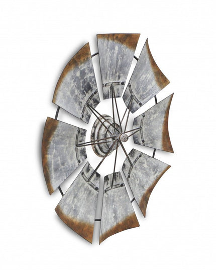 Metal Windmill Shaped Wall Decor