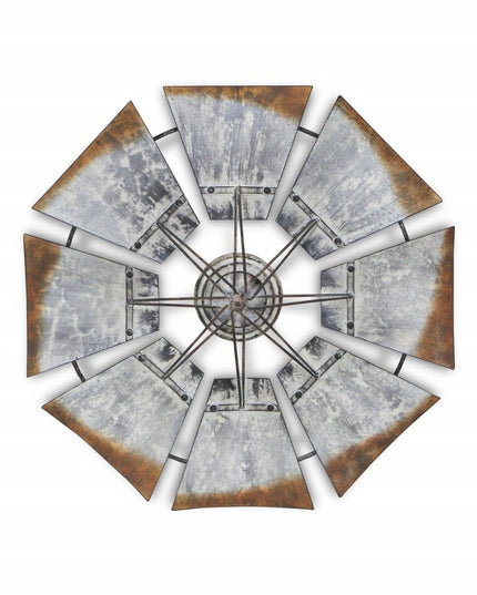 Metal Windmill Shaped Wall Decor