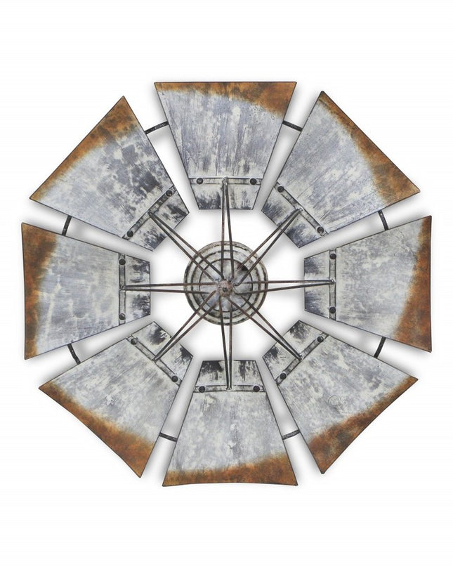 Metal Windmill Shaped Wall Decor