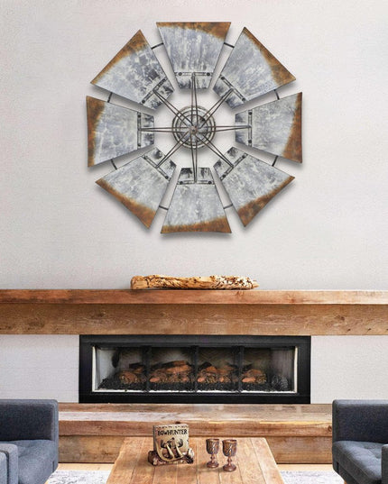 Metal Windmill Shaped Wall Decor