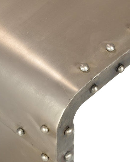 60" Gray Aluminum and Metal Frame Coffee Table