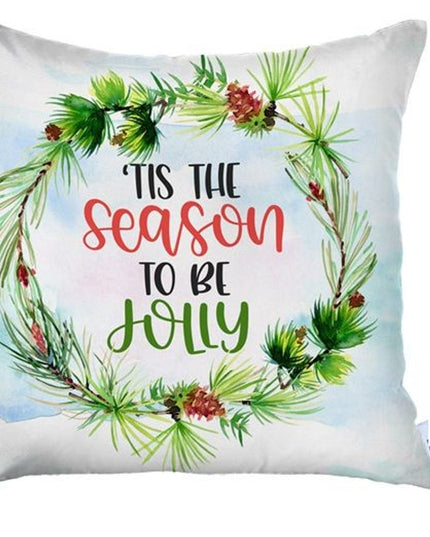 Set Of Two Multicolor Zippered Polyester Text Throw Pillow