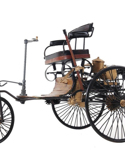 c1886 Three Wheeled Mercedes Benz Motor Car Sculpture