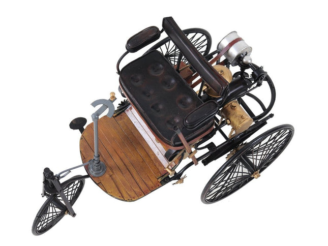 c1886 Three Wheeled Mercedes Benz Motor Car Sculpture