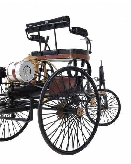c1886 Three Wheeled Mercedes Benz Motor Car Sculpture