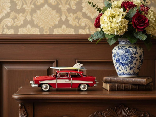 c1957 Red Ford Country Squire Station Wagon Sculpture