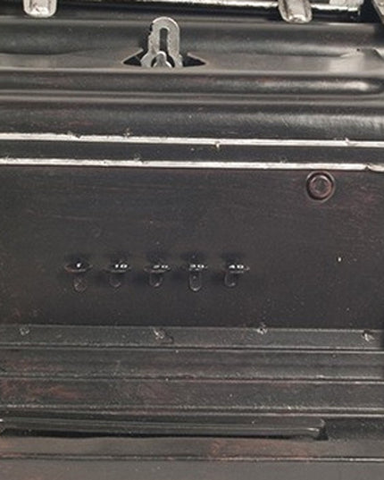 9" Black Metal German Replica Typewriter Tabletop Sculpture