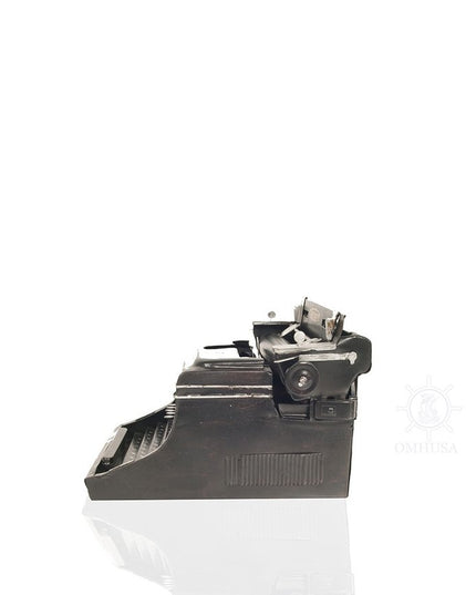 9" Black Metal German Replica Typewriter Tabletop Sculpture
