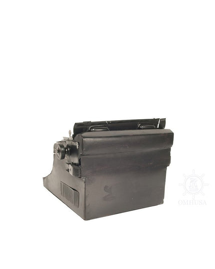 9" Black Metal German Replica Typewriter Tabletop Sculpture