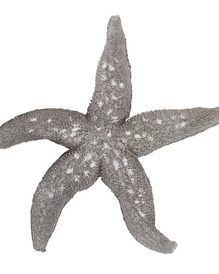 19" Antiqued Silver Resin Starfish Hanging Dimensional Sculpture