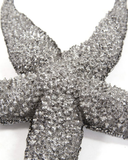 19" Antiqued Silver Resin Starfish Hanging Dimensional Sculpture