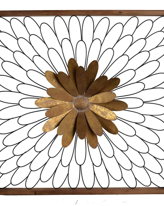 30" X 2" Black Iron Square Framed Art