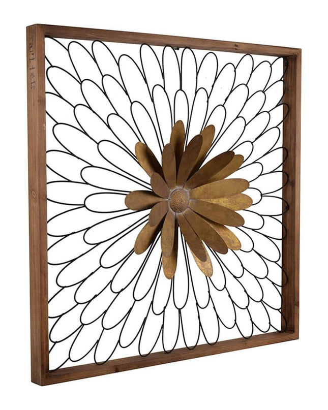 30" X 2" Black Iron Square Framed Art