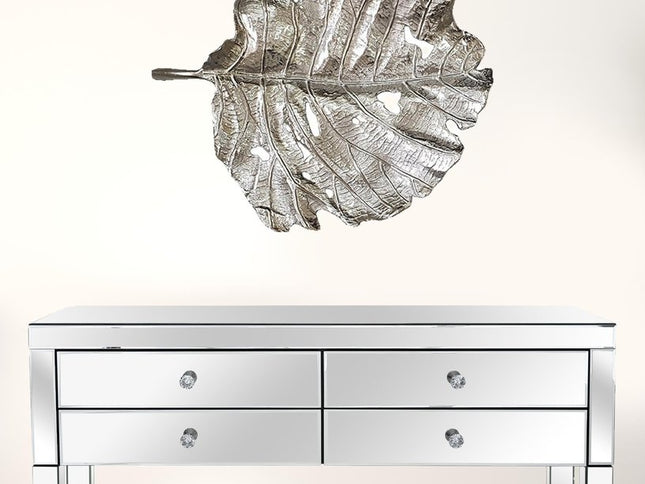 Set of Two Gray Aluminum Novelty Hanging Dimensional Sculpture