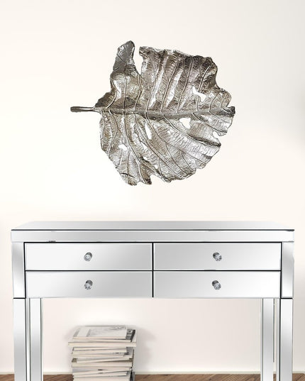 Set of Two Gray Aluminum Novelty Hanging Dimensional Sculpture