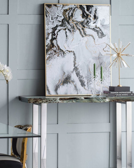 Set of Two White Framed Art