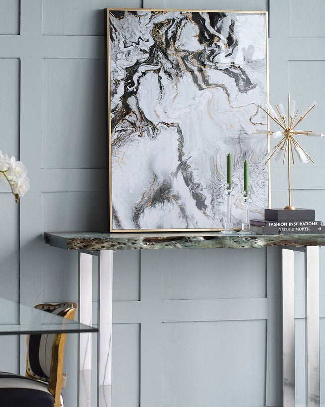 Set of Two White Framed Art