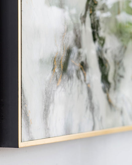 Set of Two White Framed Art