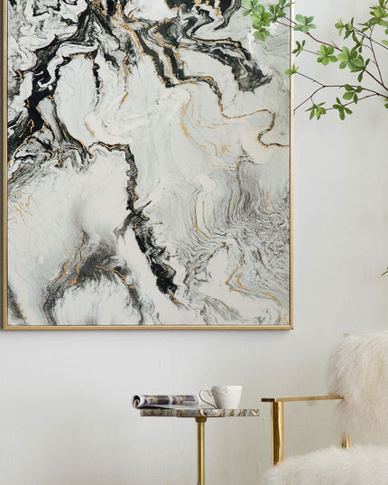 Set of Two White Framed Art