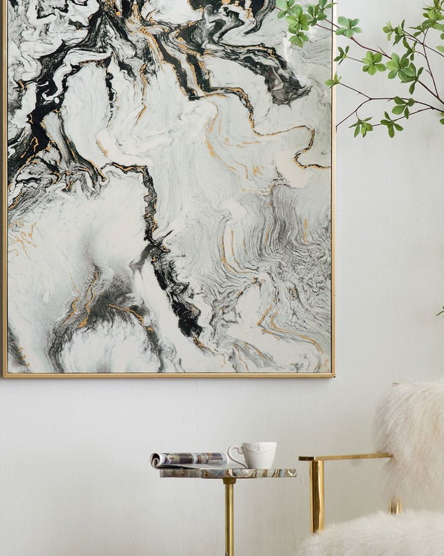 Set of Two White Framed Art