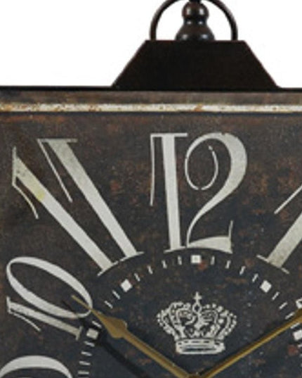 Vintage Style Black and White Iron Wall Clock