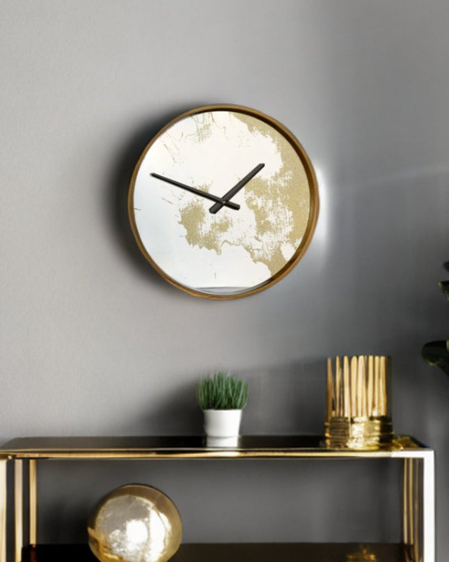 Gold Dust 14" Modern Round Wall Clock